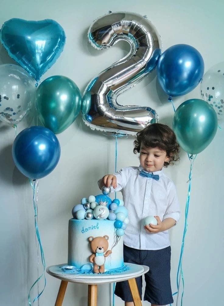 Silver Number Balloon 40 inch view 2
