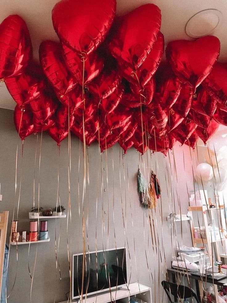 Red Hearts Ceiling