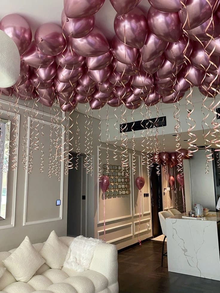 Rose Gold Ceiling Room