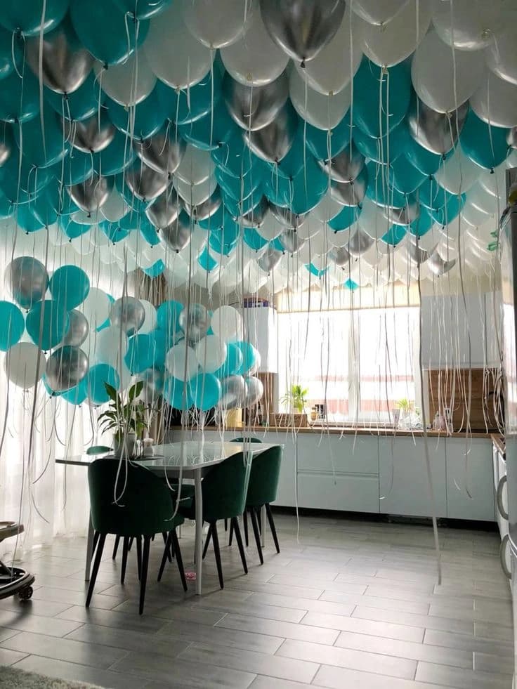 Teal Ceiling Room