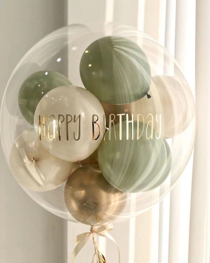 Sage & Gold Bubble Bouquet